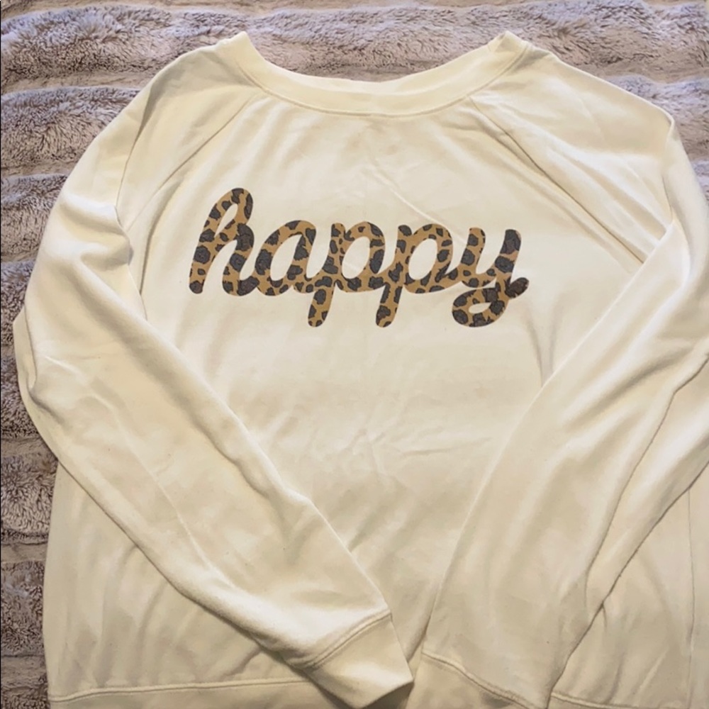 Leopard Happy Sweatshirt